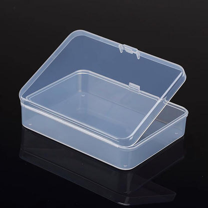 Rectangular Clear Plastic Storage Box Containers (4.45 x 3.31 x 1.14 inch) Pack of 12