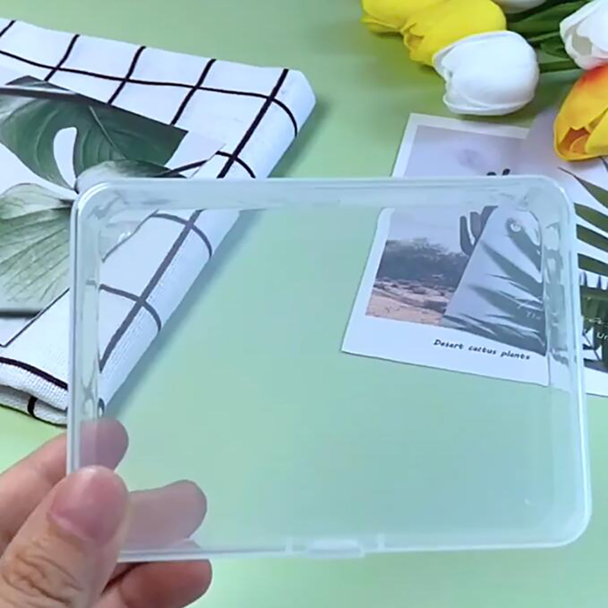 Rectangular Clear Plastic Storage Box Containers (4.45 x 3.31 x 1.14 inch) Pack of 12