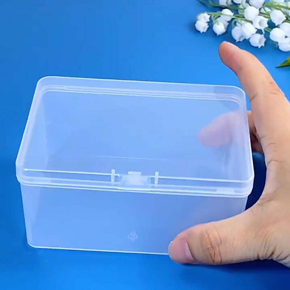 12 Pcs Rectangle Plastic Storage Containers Box (4.49 x 3.11 x 2.28 in)