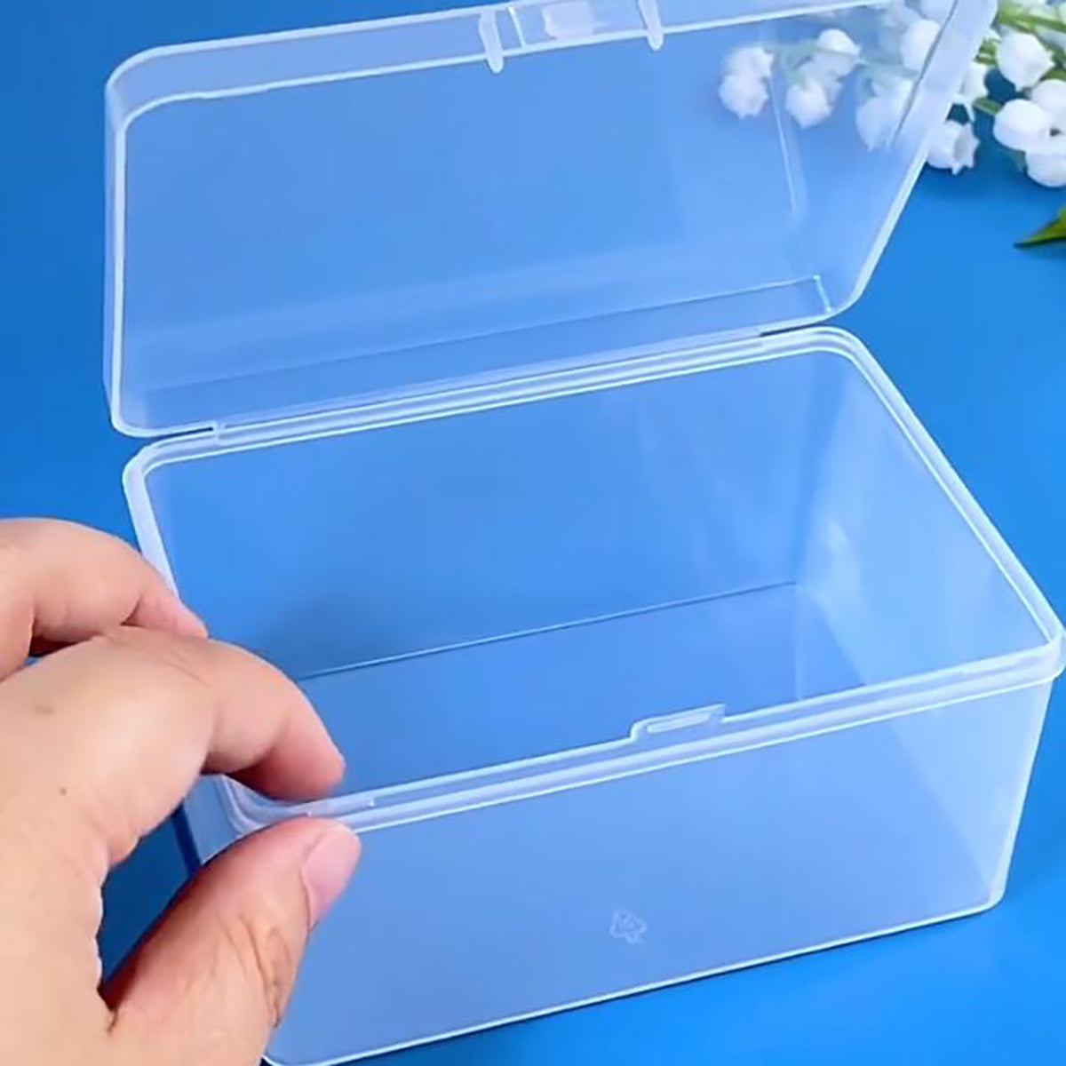 12 Pcs Rectangle Plastic Storage Containers Box (4.49 x 3.11 x 2.28 in)