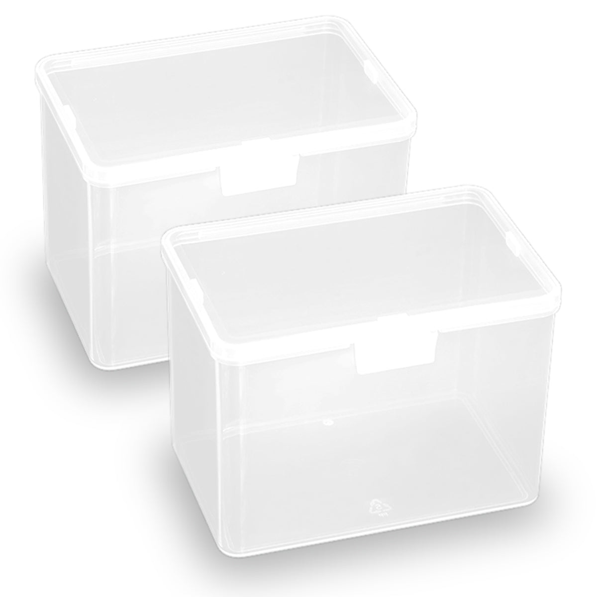 Clear Rectangle Mini Storage Containers Box with Lid (4.53 x 2.95 x 3.39 inch)