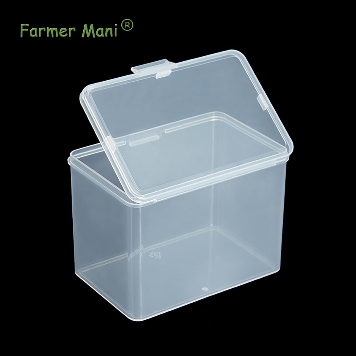 Clear Rectangle Mini Storage Containers Box with Lid (4.53 x 2.95 x 3.39 inch)
