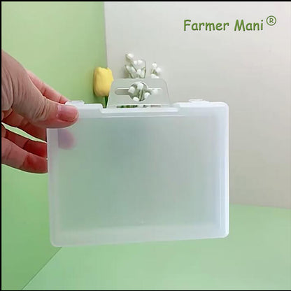 2 Pack Rectangle Plastic Frosted Storage Containers Box(5.2 x 4.02 x 1.3 inch)