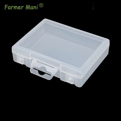 2 Pack Rectangle Plastic Frosted Storage Containers Box(5.2 x 4.02 x 1.3 inch)