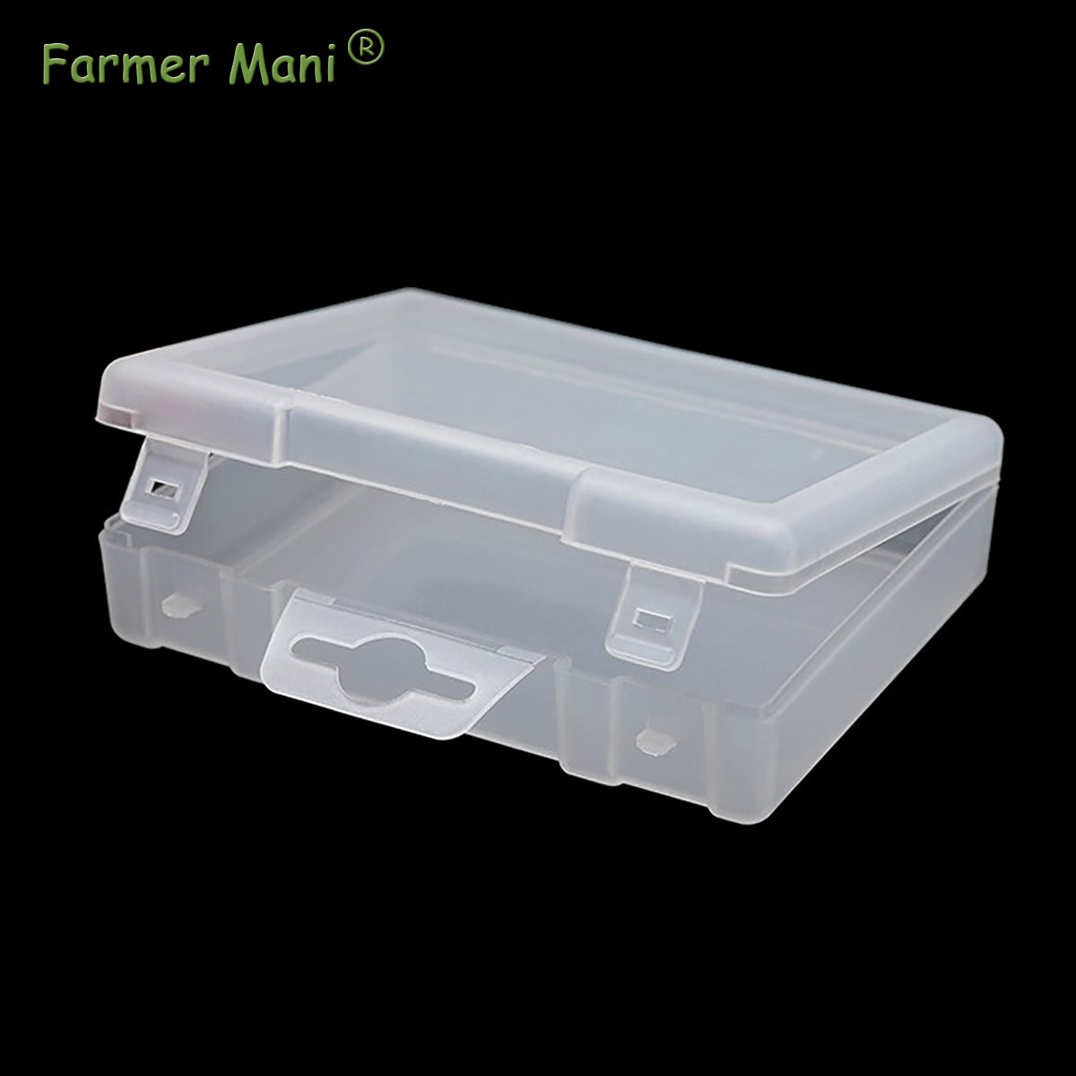 2 Pack Rectangle Plastic Frosted Storage Containers Box(5.2 x 4.02 x 1.3 inch)