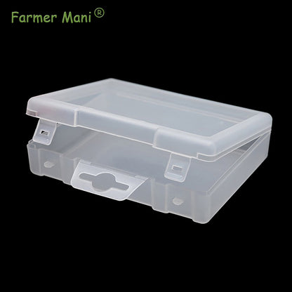 2 Pack Rectangle Plastic Frosted Storage Containers Box(5.2 x 4.02 x 1.3 inch)