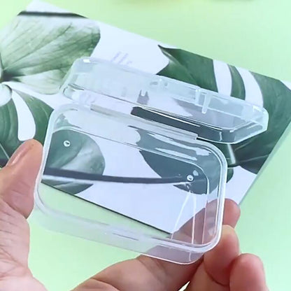 12 Pack Rectangle Plastic Clear Storage Containers Box (2.52 x 1.73 x 0.79 Inch)