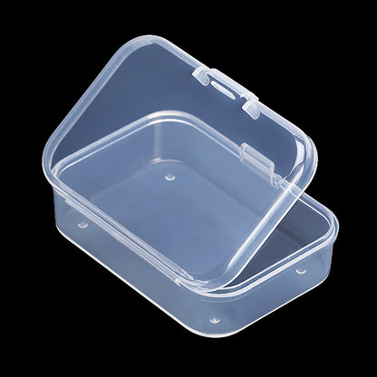 12 Pack Rectangle Plastic Clear Storage Containers Box (2.52 x 1.73 x 0.79 Inch)