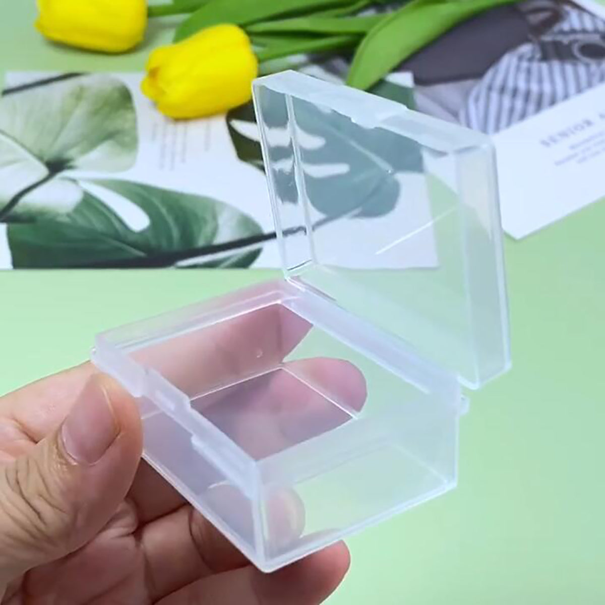 12 PCS Rectangular Clear Plastic Organizer Storage Box Containers (2.25 x 1.54 x 0.95 Inch)