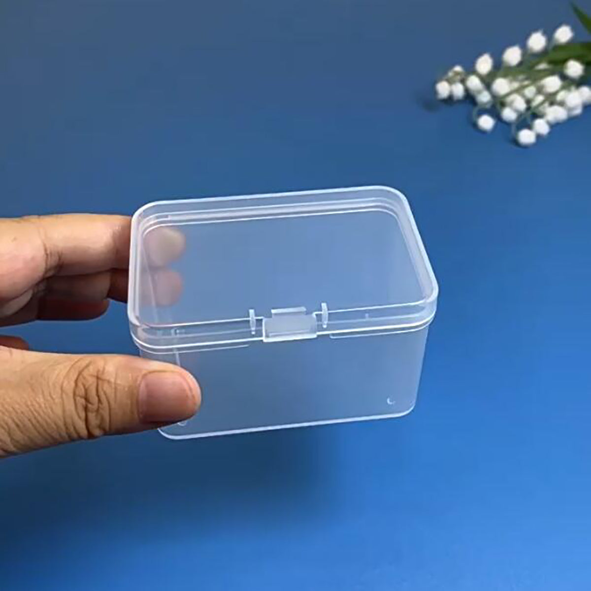 Rectangular Clear Plastic Organizer Storage Box Containers 2.95x1.97x1.77 in