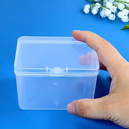 6 Pack Rectangle Plastic Clear Storage Containers Box (3.54 x 2.32 x 2.56 Inch)