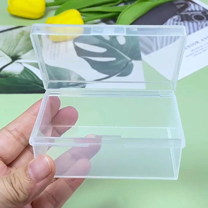 12 Pack Rectangular Clear Plastic Storage Containers, 3.39 x 2.21 x 1.38 Inchs