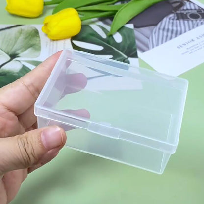 12 Pack Rectangular Clear Plastic Storage Containers, 3.39 x 2.21 x 1.38 Inchs
