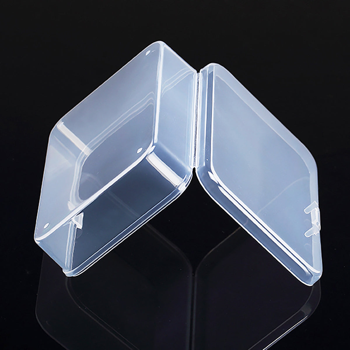 12 Pack Rectangle Plastic Clear Storage Containers Box (3.54 x 2.36 x 0.87 inch)