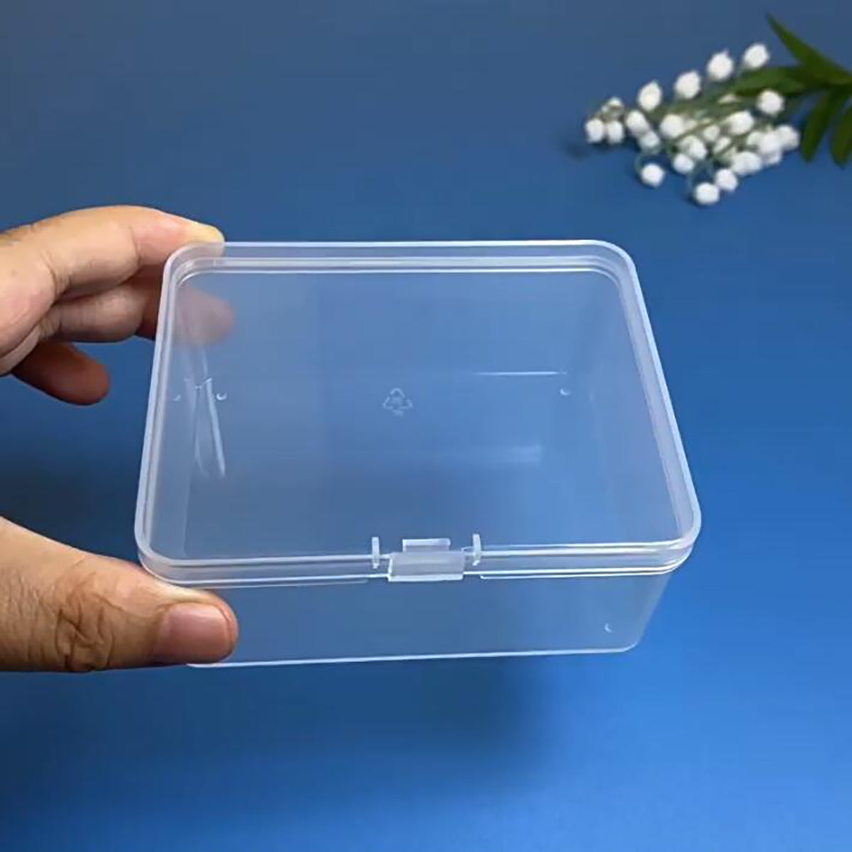 12 Pack Rectangle Clear Plastic Box Containers (3.82 x 3.03 x 1.69 Inch)