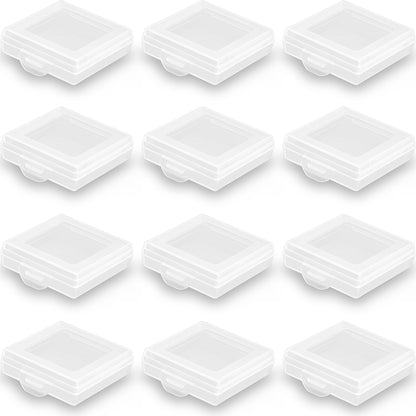12Pcs Square Bead Organizers with Lid-1.93 x 1.89 x 0.59 Inch