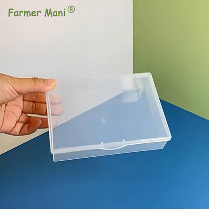 2 Pack Rectangle Plastic Clear Storage Containers Box (5.87 x 4.13 x 1.42 in)