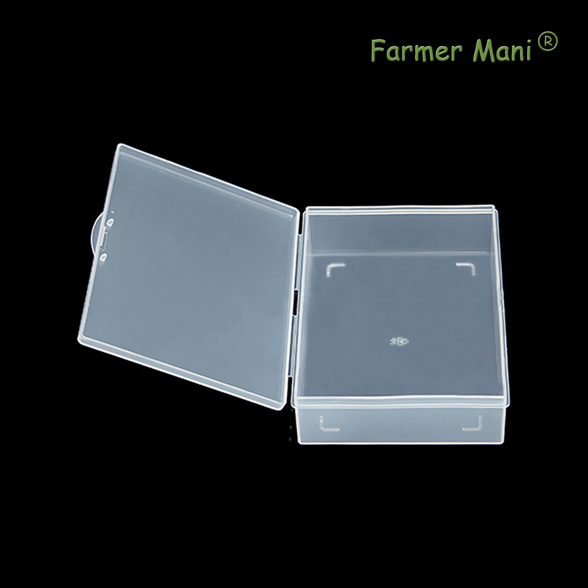 2 Pack Rectangle Plastic Clear Storage Containers Box (5.87 x 4.13 x 1.42 in)