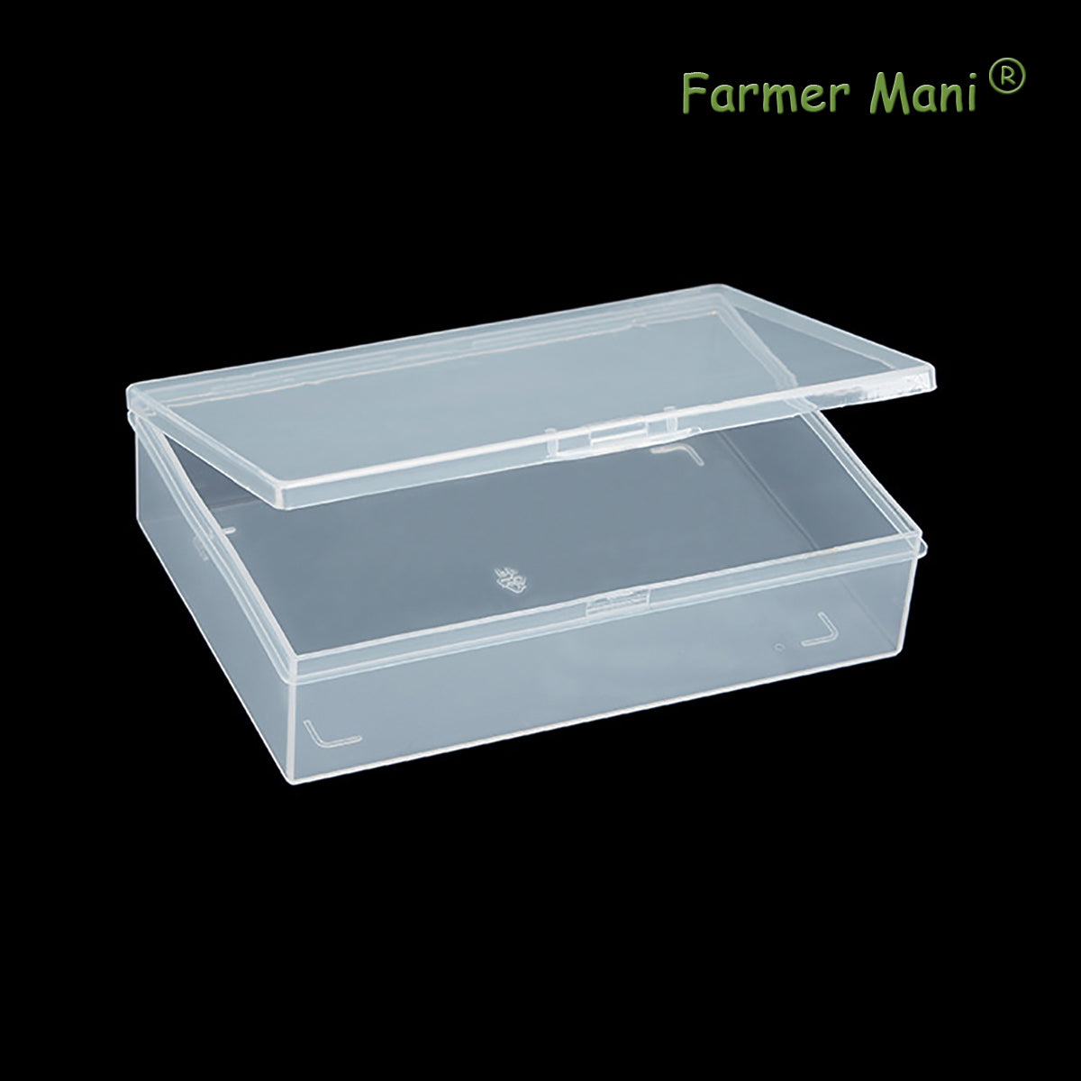 2 Pack Rectangle Plastic Clear Storage Containers Box (5.87 x 4.13 x 1.42 in)