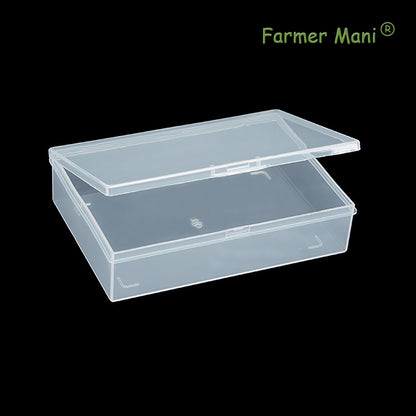 2 Pack Rectangle Plastic Clear Storage Containers Box (5.87 x 4.13 x 1.42 in)