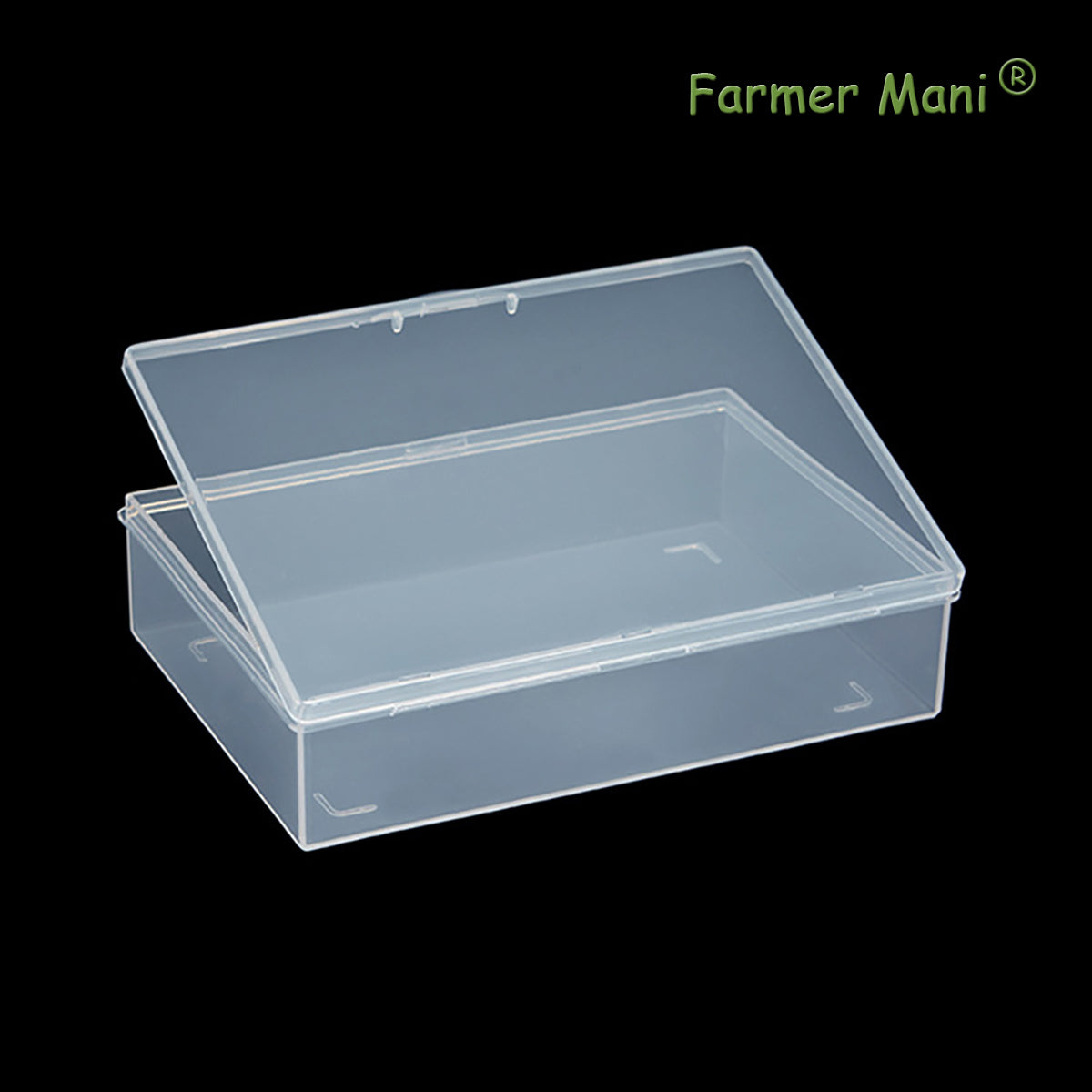 2 Pack Rectangle Plastic Clear Storage Containers Box (5.87 x 4.13 x 1.42 in)