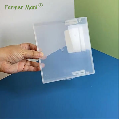 Clear Polypropylene Rectangle Beads Storage Containers Box (5.87 x 6.34 x 1.5 inch)
