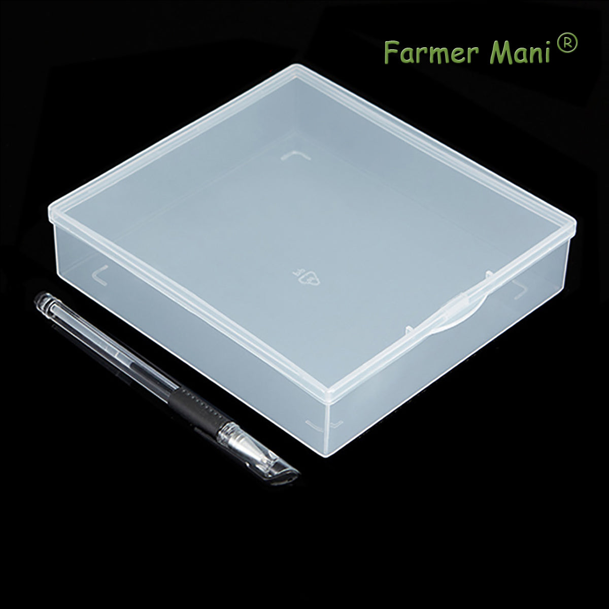 Clear Polypropylene Rectangle Beads Storage Containers Box (5.87 x 6.34 x 1.5 inch)