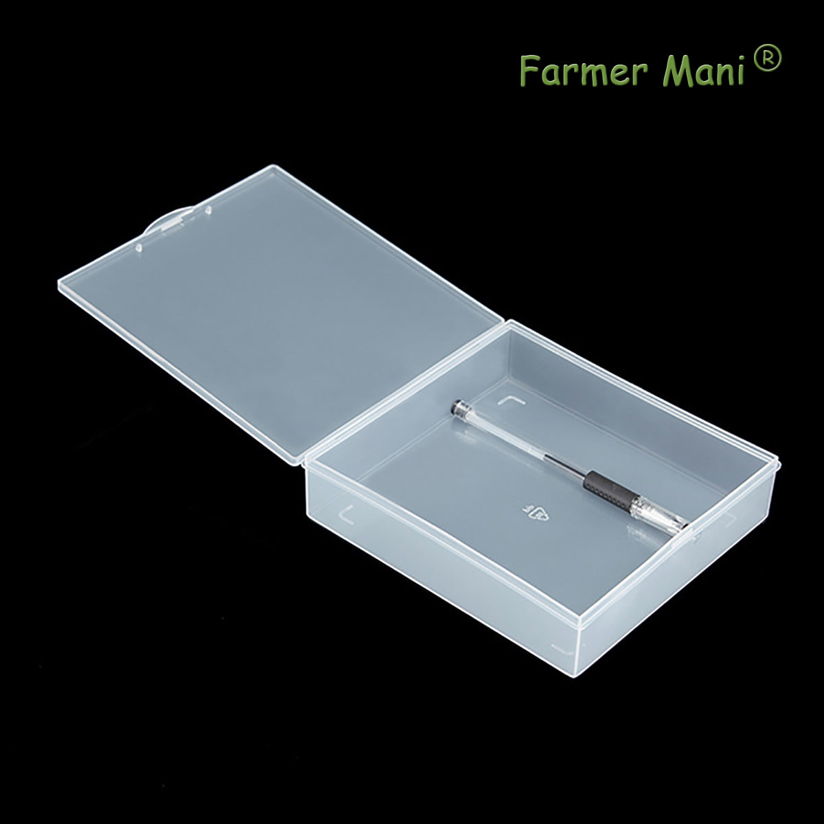 Clear Polypropylene Rectangle Beads Storage Containers Box (5.87 x 6.34 x 1.5 inch)