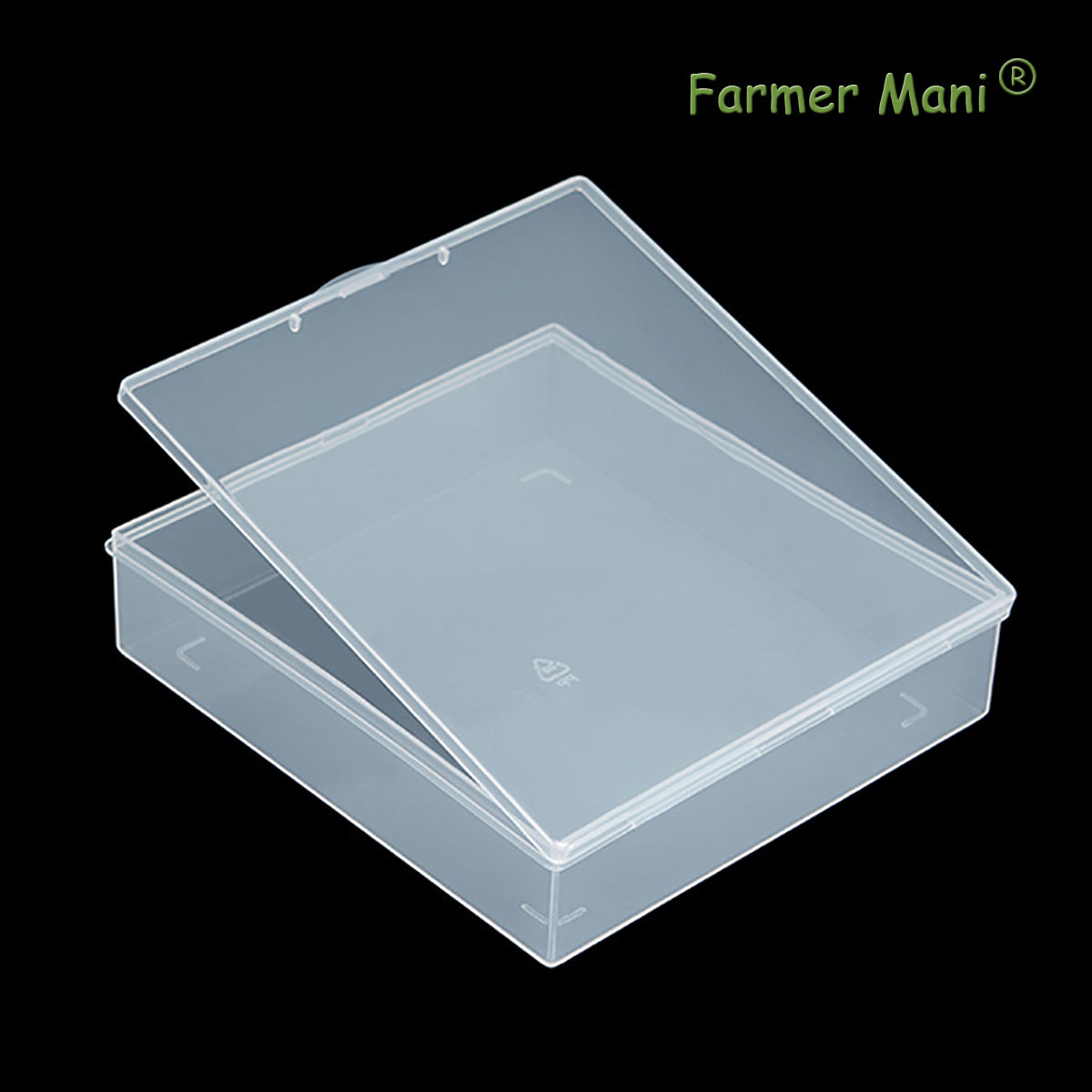 Clear Polypropylene Rectangle Beads Storage Containers Box (5.87 x 6.34 x 1.5 inch)