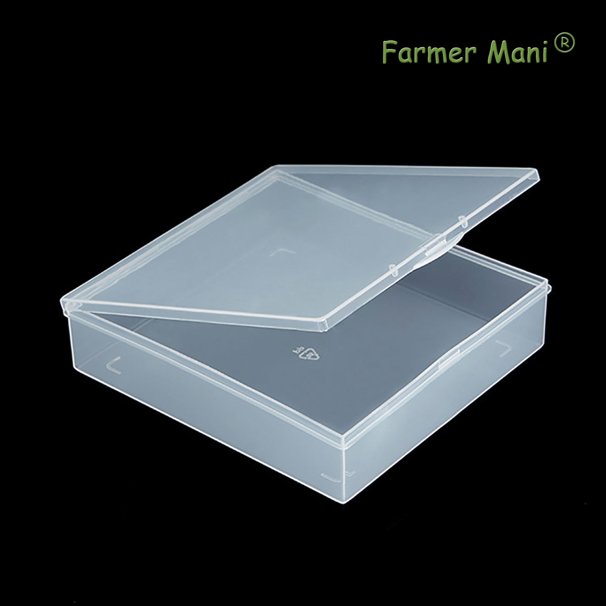 Clear Polypropylene Rectangle Beads Storage Containers Box (5.87 x 6.34 x 1.5 inch)