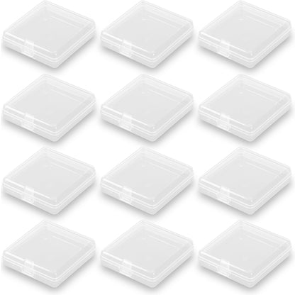 Square Plastic Storage Containers (2.4 x 2.24 x 0.67 inch) - 24 Pack