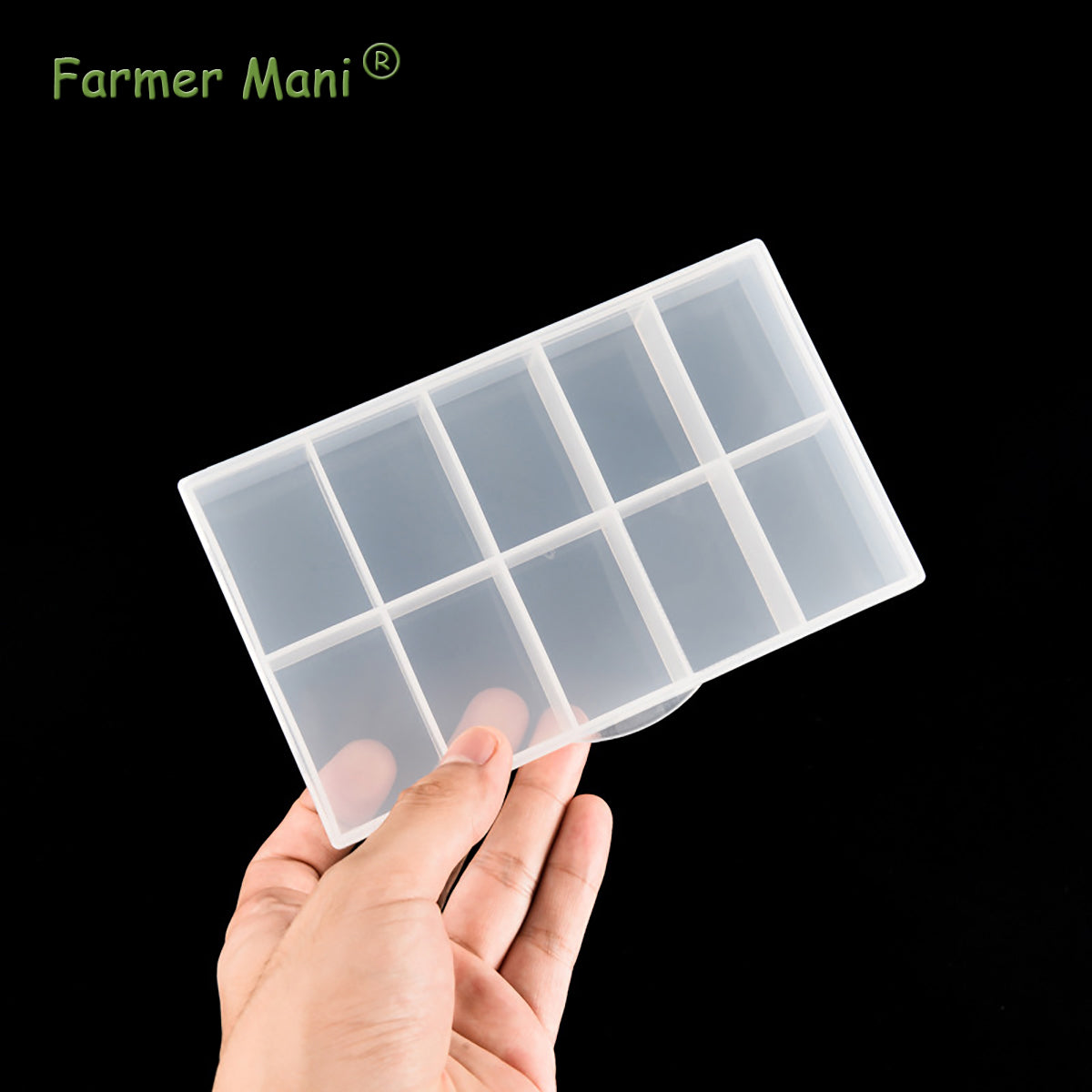 2 PCS Transparent Beads Storage Containers Box, Plastic Bead Organizers (10 Girds)