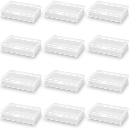 Rectangle Plastic Beads Storage Containers Box (3.62 x 2.44 x 0.87 inch) with Lid
