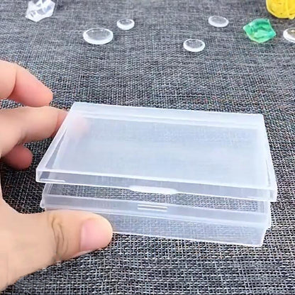 Rectangle Plastic Beads Storage Containers Box (3.62 x 2.44 x 0.87 inch) with Lid
