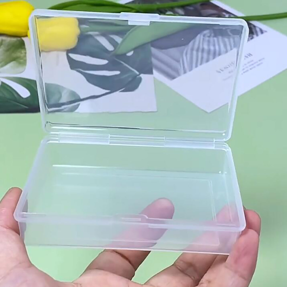 12 Pcs Clear Plastic Storage Containers (3.94 x 2.76 x 0.95 inch)
