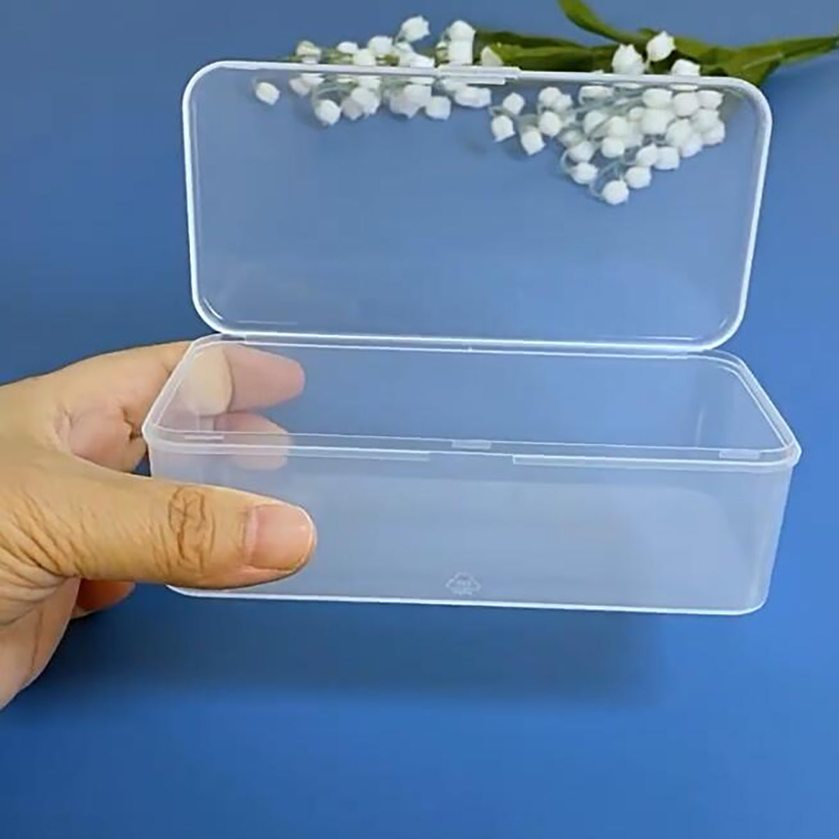 12 pcs Plastic Clear Storage Containers Box (5.39 x 2.56 x 1.69 inch)