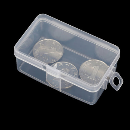 12 Pack Rectangular Clear Plastic Storage Containers with Hanging Ring (2.87 x 1.69 x 1.14 Inch)