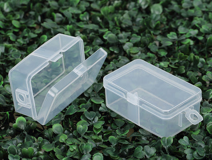12 Pack Rectangular Clear Plastic Storage Containers with Hanging Ring (2.87 x 1.69 x 1.14 Inch)