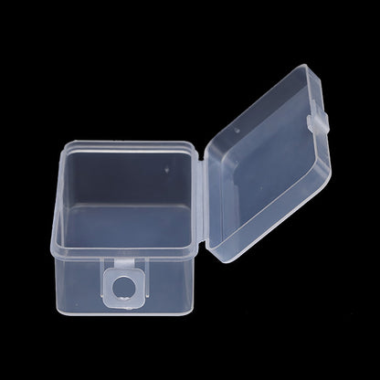12 Pack Rectangular Clear Plastic Storage Containers with Hanging Ring (2.87 x 1.69 x 1.14 Inch)