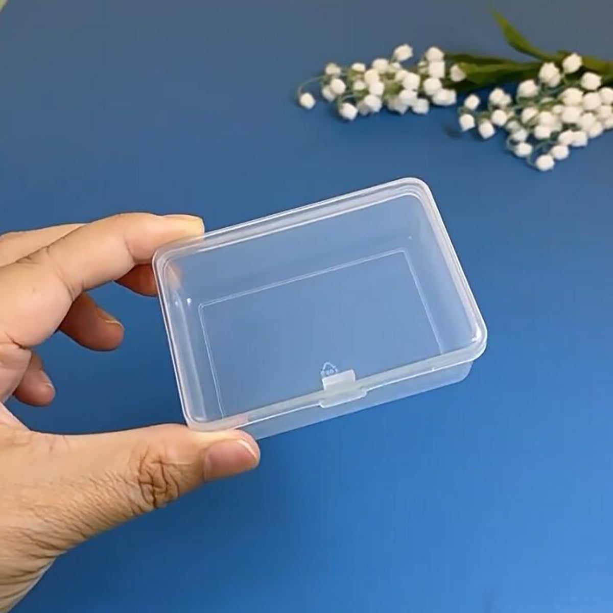 12 Pcs Rectangle Clear Craft  Supply Case (2.99 x 2.05 x1.18 inch)