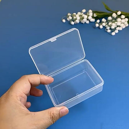 12 Pcs Rectangle Clear Craft  Supply Case (2.99 x 2.05 x1.18 inch)