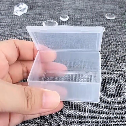 12 Pack Rectangular Mini Plastic Storage Containers (2.17 x 1.69 x 0.87 Inch)