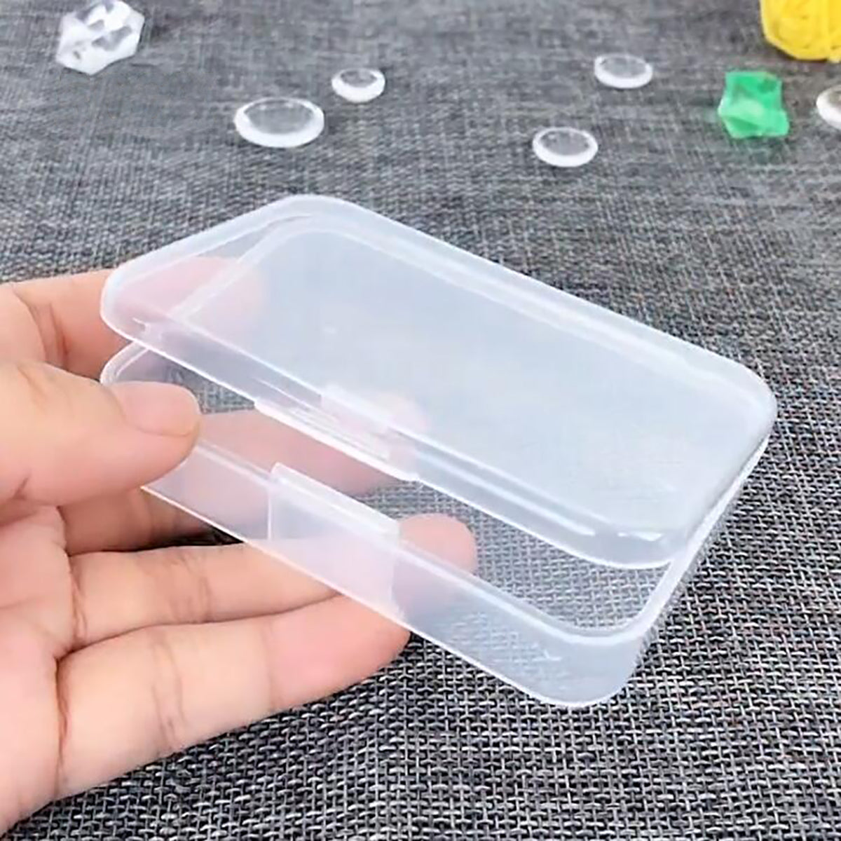 12Pcs Rectangular Mini Plastic Storage Containers (3.46 x 2.28 x 0.79 inch)