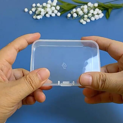 Rectangular Clear Plastic Box Containers (3.46" x 2.36" x 0.83 inch), 12 Pack