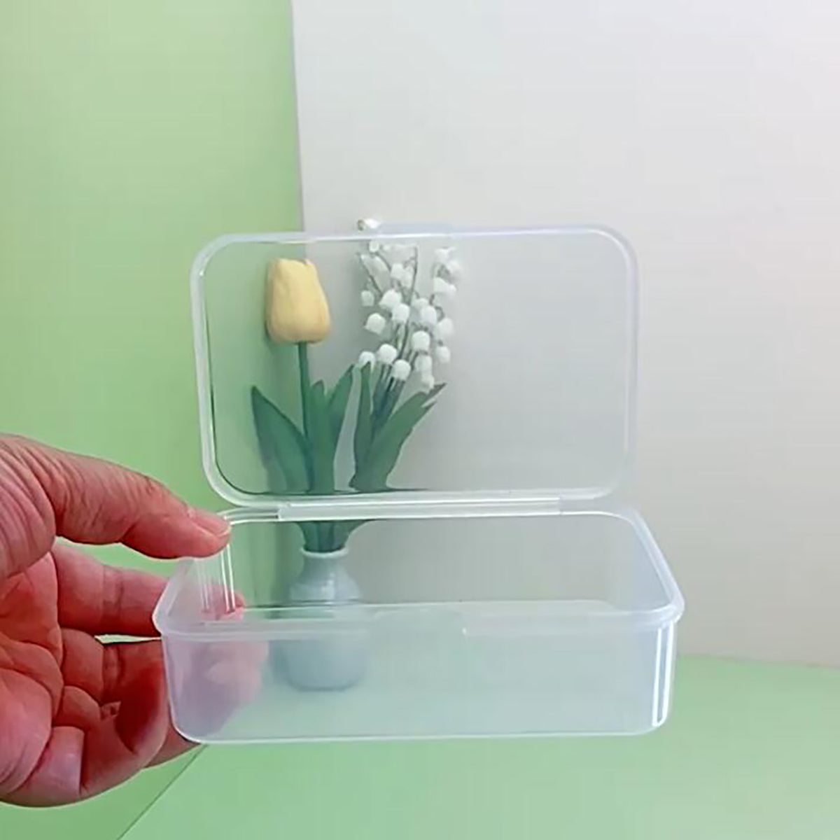 12 pcs Clear Plastic Box Containers (4.65" x 2.84" x 1.38 inch)