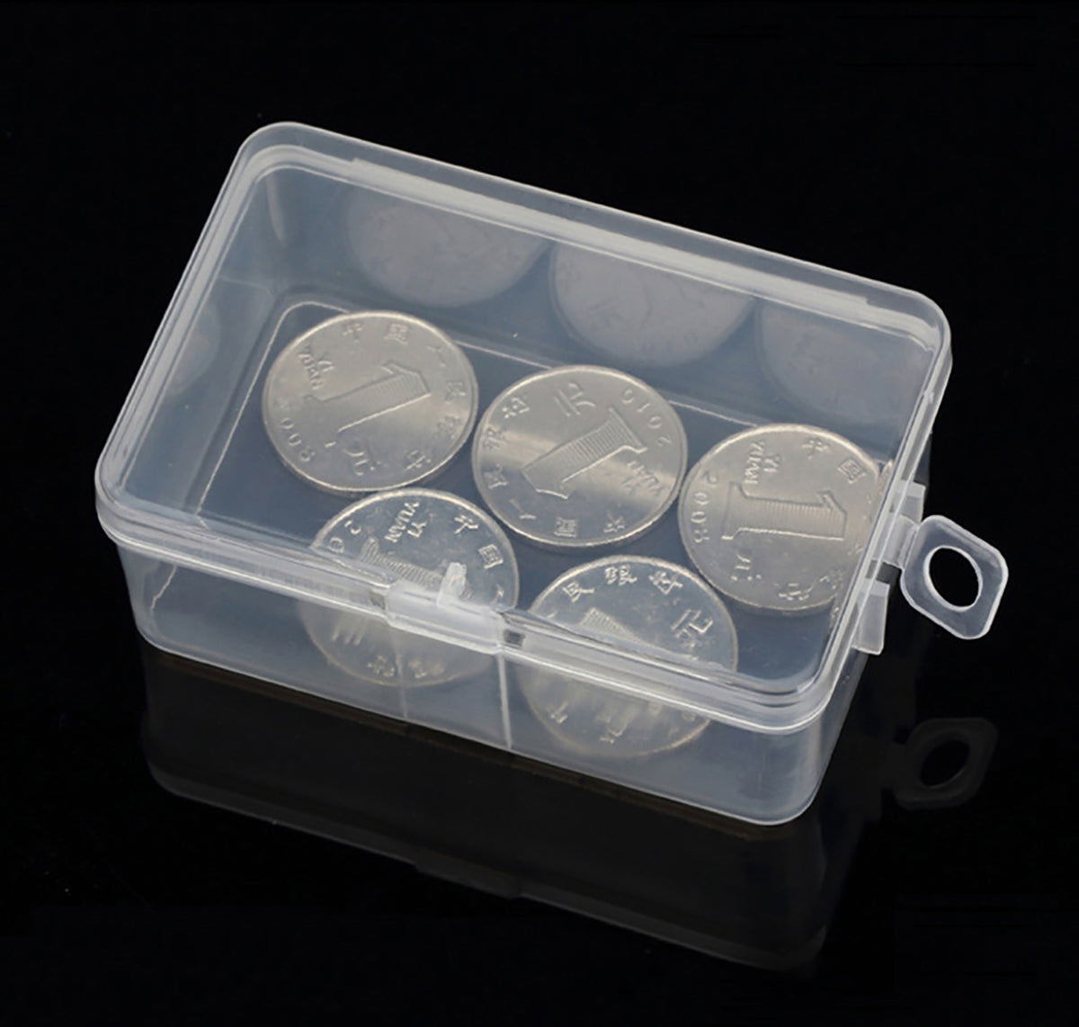 12 Pack Rectangle Plastic Clear Storage Containers Box (3.23 x 2.09 x 1.3 Inch)