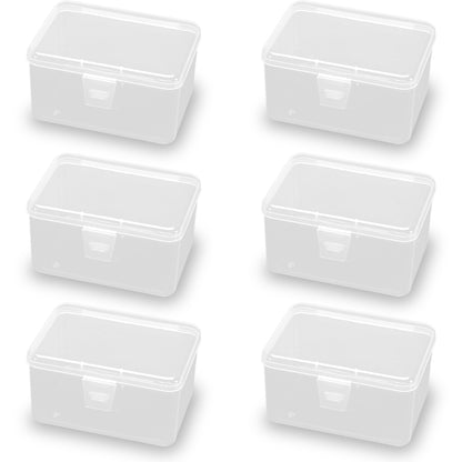 6 Pack Clear Plastic Beads Storage Containers Box (4.61 x 3.23 x 2.56 inch)
