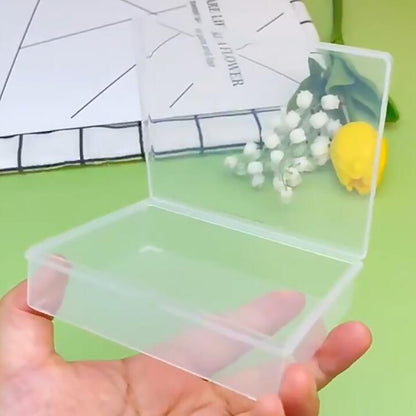 12 Pack Rectangular Clear Plastic Organizer Storage Box Containers (3.98 x 3.35 x 1.06 Inch)