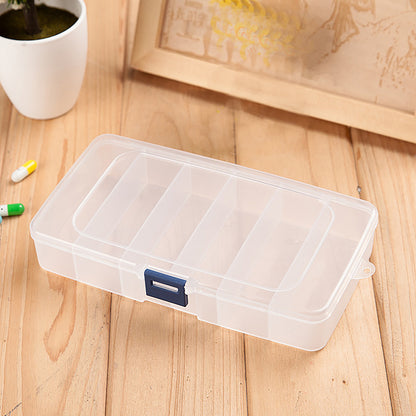 2 PACK Transparent Plastic Bead Organizers (6 Grids)