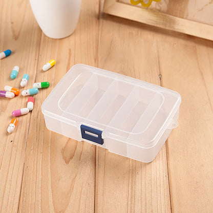 2 Pack Transparent Plastic Bead Organizers (5 Grids)